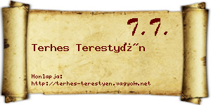 Terhes Terestyén névjegykártya